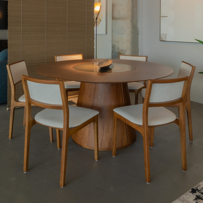 Mesa de comedor Coca con cubierta giratoria